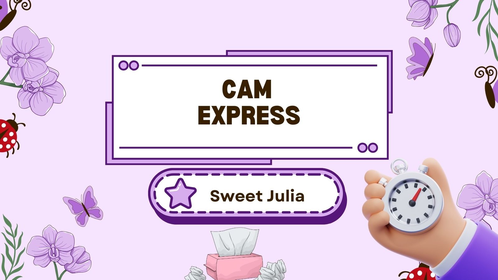 Capture d'écran de "Sweet Julia's Diary" sur Cam Express, montrant une interface de jeu colorée et engageante.