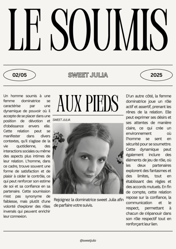 affiche de journal parlant de sweet julia