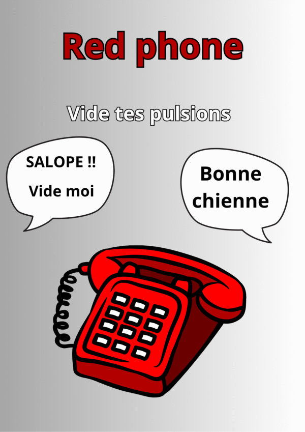 Téléphone rouge sur fond neutre, évoquant une pulsion dynamique et moderne.