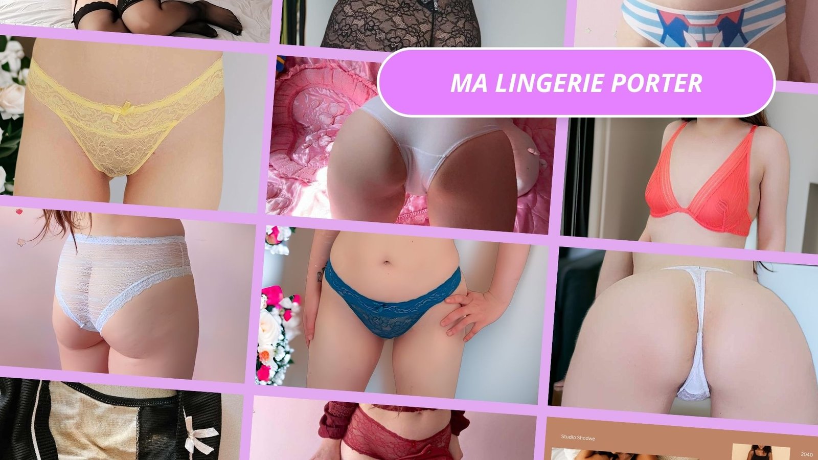 Une femme fait plusieurs photos d'elle en sous vetement